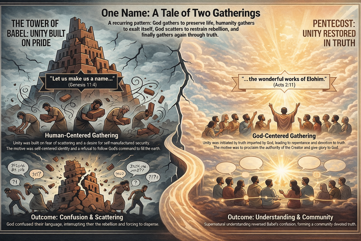 Scattered and Gathered infographic